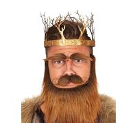 Couronne roi médiéval or adulte - Doré - Taille Unique
