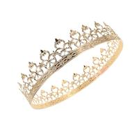 Couronne Royale du Roi en Métal Or pour Hommes Halloween | Léger et Confortable, Fer Résistant, Design Européen Vintage, Productions Théâtrales, Carnival Party