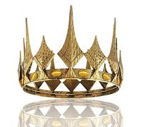 Couronne royale ronde en opale pour bal de fin d'année, concours de beauté, fête d'anniversaire, Saint-Valentin, Large Size 7.28" Diameter, Alliage, Opale
