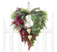 Couronne Saint-Valentin - Décoration Campagnarde en Guirlande Cœur,Décoration Fête Amour Couronne Cœur | pour Intérieur Extérieur Portail Mur Cuisine Cérémonie Fête Mariage