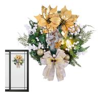 Couronne Sainte | Ensemble de décorations de crèche de Noël | Couronnes de porte d'entrée de Noël, couronnes de Noël pour l'hiver et l'automne pour porte et fenêtre