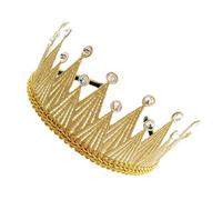 Couronne Scintillante Dorée pour Garçon et Filles, Coiffure Simple | Plastique, Forme Tridimensionnelle, Style Mode, pour Banquet et Mariage, Accessoire Cheveux Garçon Fille