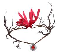 Couronne Serre-tête oreilles d'elfe, feuille, strass, plastique multicolore(As Photo Shows-02)