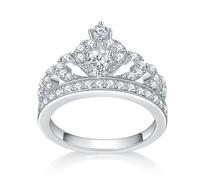 Couronne sterling simple avec bague zircon