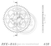 Supersprox Steel Yamaha 428x49 Rfe843x49blk Rear Sprocket Argenté 49t