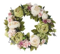 Couronne Suspendue de Fleur Artificielle Pivoine pour la Porte d'entrée et la Fenêtre de Mariage - Décoration Florale