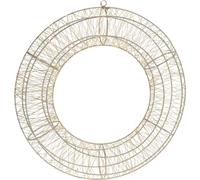Couronne tressée en fil de fer, décoration LED, Ø 50 cm