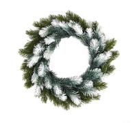 Couronne verte pour décoration d'intérieur, légère et élégante pour une utilisation saisonnière (37 cm)