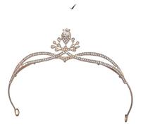 Couronne Waterdrop Leaf Fairy Crown Headpiece, Wedding Party Accessory(Gold1)