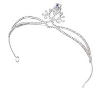 Couronne Waterdrop Leaf Fairy Crown Headpiece, Wedding Party Accessory(Silver1)