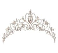 Couronne Waterdrop Leaf Fairy Crown Headpiece, Wedding Party Accessory(Silver2)