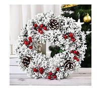 Couronnes Couronne de Noël de 13 Pouces, couronnes de Noël Faites à la Main, décoration de Noël Mixte, décoration intérieure ou extérieure, Couronne Artificielle, décorations de Noël