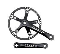 Couronnes Cyclisme Pédalier de vélo manivelle de Roue à chaîne intégrée 45T 47T 53T 56T 58T VTT vélos de Route 130BCD pièces de dent de pédalier de Roue à chaîne Mono Plateau VTT (Size : 56T, Color