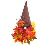Couronnes d'automne 11,8x19,7 Pouces Couronne de Porte d'automne avec Gnomes Feuilles de GNOME Couronne de récolte de Porte d'entrée Couronne de Porte d'entrée pour la décoration de Thanksgiving exté
