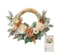 Couronnes d'automne pour La Porte D'entrée - Résistant Aux Intempéries, Couronne De Feuille D'érable d'automne, Baie De Feuille D'érable À citrouile | Couronne De Thanksgiving pour Hôtel De Clôture M