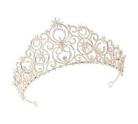 Couronnes de cheveux de mariage romantiques, bandeau de princesse, accessoires pour mariages et concours, couvre-chef de chapelet élaboré