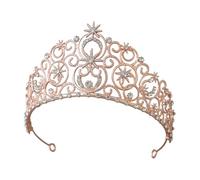 Couronnes de cheveux de mariage romantiques, bandeau de princesse, accessoires pour mariages et concours, couvre-chef de chapelet élaboré
