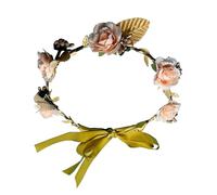 Couronnes de fleurs de mariée pour mariage, guirlandes florales, couronnes de cheveux, couleur vive, bandeau de fleurs pour femmes, couvre-chefs de mariée