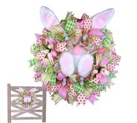 Couronnes de fond de lapin de Pâques - Couronne en forme de nain de lapin | Couronne de ferme avec arrière de lapin, décoration de couronne de lapin de Pâques pour porte d'entrée, guirlande