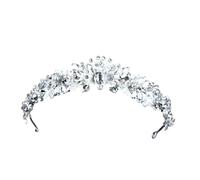 Couronnes de mariée en strass dorés, diadèmes, serre-tête, couronne cristal, accessoires for cheveux mariage(Silver)