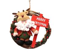 Couronnes de Noël - Noël avec Décorations Végétales pour La Maison | Pancarte De Couronne Porte-Couronne - pour Porche Cheminée Couloir Cuisine Salon Balcon Intérieur