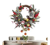 Couronnes De Noël Pour La Porte D'Entrée,Guirlande Décorative Pour La Décoration Des - Couronnes De Noël Et d'Hiver Pour l'Intérieur,Pour Porche d'Hiver, Garage, Mur Intérieur, Maison, Mariage, Chemin