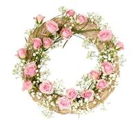 Couronnes de paille pour travaux manuels - 11,81 pouces, 13,78 pouces Décoration rustique naturelle pour la maison | Décoration de couronne artisanale pour hiver, fournitures de fête d'anniversaire de