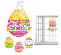 Couronnes De Pâques | Guirlande De Décoration Faite À La Main En Bois | Couronne Extérieure De Pâques, Pour Les Réunions De Famille Entre Amis, Mur De Porche, Décoration Intérieure Et Extérieure De La