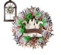 Couronnes de Pâques pour porte d'entrée, couronne de lapin de Pâques, décorations de porte de Pâques, panneau scientifique lapin en bois | Couronne décorative pendentif porte de bienvenue panneau de