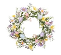 Couronnes de Pâques pour porte d'entrée, couronne d'œufs de Pâques - Couronne de printemps, œuf coloré, couronne de Pâques artificielle | Couronne de porte avec brindilles mélangées, marguerites, déco