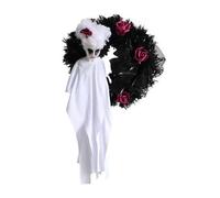 Couronnes de porte d'entrée, Guirlande décorative à suspendre for porte fantôme d'Halloween, multicolore, plusieurs tailles(White)