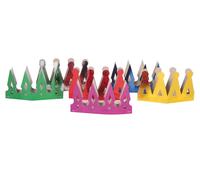 Couronnes de princesse en carton 6 pièces multicolores