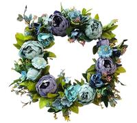 Couronnes de Printemps pour Porte d'entrée 16 '' Couronne de Pivoine Couronne de Fleur Artificielle Couronne de Fleurs décorative Garland