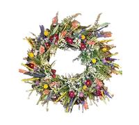 Couronnes de Printemps pour Porte d'entrée, 35 cm / 13,8 Pouces Couronne d'été de Fleurs Sauvages artificielles, Porte décorative Couronne de Printemps pour la Porte du Mur de Porte décor