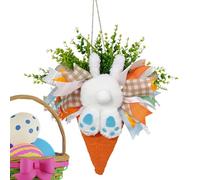 Couronnes de Printemps pour Porte d'Entrée - Guirlande Artificielle de Printemps Amusante,Couronne de Porte d'Entrée Guirlande Décor Lapin | pour Intérieur, Extérieur, Table, Arbre, Fenêtre,