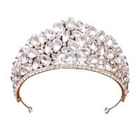 Couronnes, diadèmes, tiares, Diadème, couronne de princesse, diadème de mariage princesse couleur or couronne accessoires de cheveux diadème de cristal de luxe for femmes coiffure de mariage bijoux de