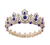 Couronnes, diadèmes, tiares, Diadème, couronne de princesse, diadème de mariage princesse couronne de mariée cercle de mariage anniversaire strass couronne coiffure accessoires de cheveux rétro for fe