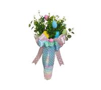 Couronnes d'œufs de Pâques, couronne de printemps avec œufs, couronne de Pâques en carotte