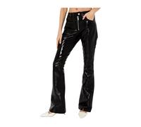Courrèges - Corolle Vinyl Pantalons - Femme - Pantalons - Noir - Taille: 40 FR