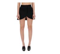 Courrèges - Ellipse Twill Mini Skirt - Femme - Jupes - Noir - Taille: 38 FR