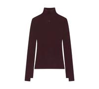 Courrèges - Felpa collo alto interlock logo AC sul fronte - Femme - Pulls - Rouge - Taille: 40 FR