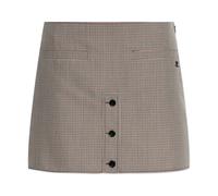 Courrèges - Mini-jupe boutonnée en pied-de-poule - Femme - Jupes - Beige - Taille: 38 FR