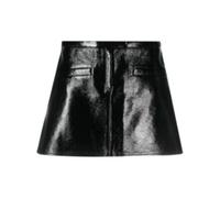 Courrèges - Mini-jupe trapèze en vinyle - Femme - Jupes - Noir - Taille: 36 FR