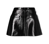 Courrèges - Mini-jupe trapèze en vinyle Heritage - Femme - Jupes - Noir - Taille: 38 FR