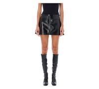 Courrèges - Mini-jupe vinyle noire à double fente Ca23 - Femme - Jupes - Noir - Taille: 38 FR