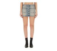 Courrèges - Multiflex Mini Skirt - Femme - Jupes - Bleu - Taille: 36 FR