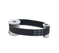 Courroie coulissante Jeu poulies distribution 2GT rapport réduction 2:1 composant Transmission 24T 12 dents largeur courroie 6/10mm transmission crantée moto(12T3-24T8,2GT-400-6mm)