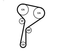 Courroie crantée CONTITECH CT1244 pour DACIA DUSTER (HS_) 1.5 2013-2018