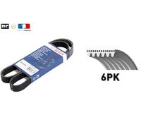 Courroie d'accessoires trapézoïdale 6 nervures Poly-V Bosch 1987947940 (6PK1045)