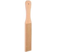 Courroie d'aiguisage en cuir avec manche en bois double face, outil de polissage pour rasoirs et bords de couteaux, 28 x 4 x 15,5 cm
